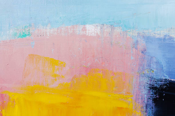 istock Abstract painted yellow and blue art backgrounds 649281590