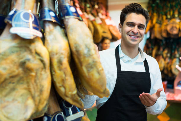 istock Seller in delicatessen section 649281842