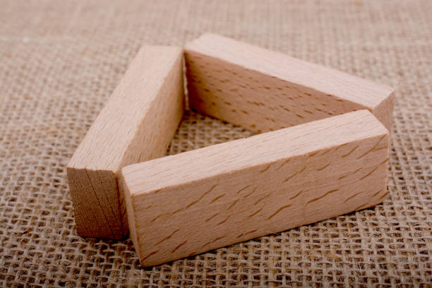 istock Wooden domino  on linen canvas 649284960