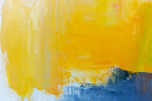 Abstract painted yellow and blue art backgrounds