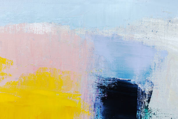 Abstract painted yellow and blue art backgrounds
