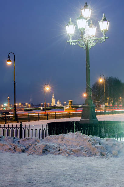 istock Peter and Paul Fortress in winter evening 649301870