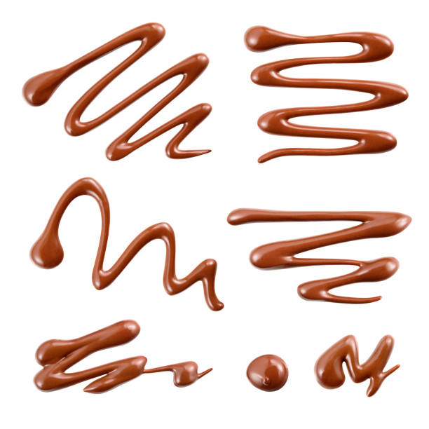 Tasty melted chocolate isolated on white background