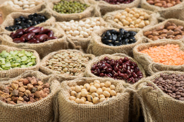 istock Various dry legumes in burlap sack 649339392
