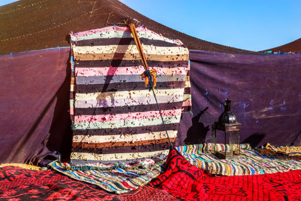istock Closeup on berber nomad tents on morocco desert 649339940