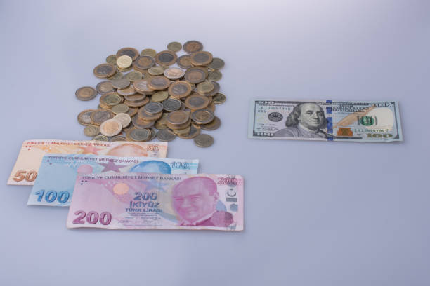 istock American dollar and Turksh Lira banknotes 649351008