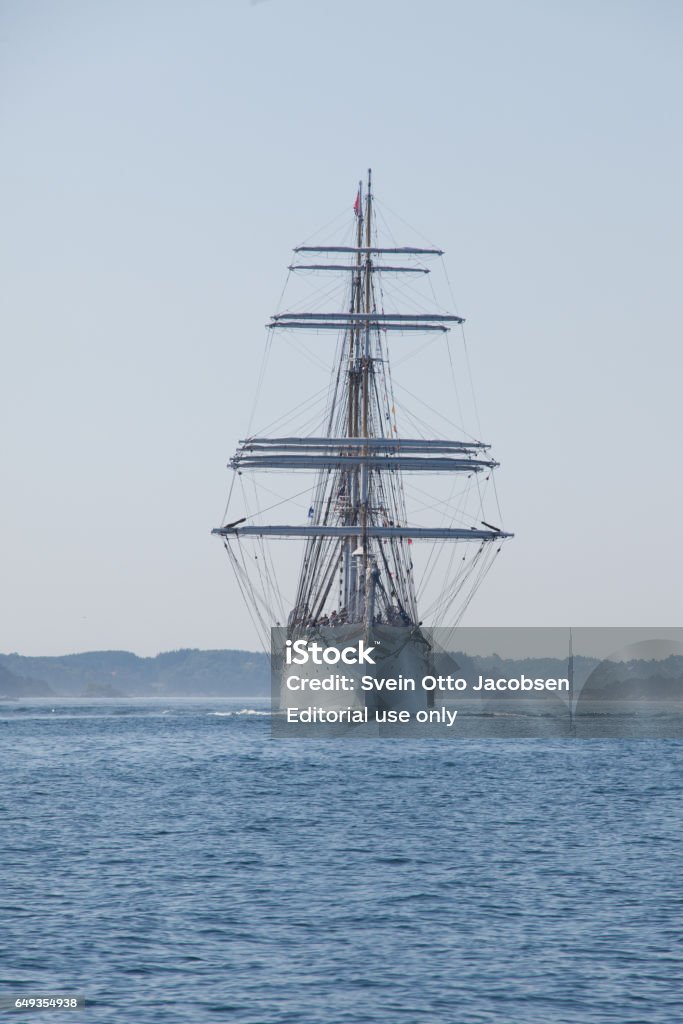 Tall Ship Races Bergen, Norway - July 24, 2014 Bergen, Norway - July 24, 2014: Sailing and yachts that sail into port after a stage of 'The Tall Ships Races.' Bergen - Norway Stock Photo