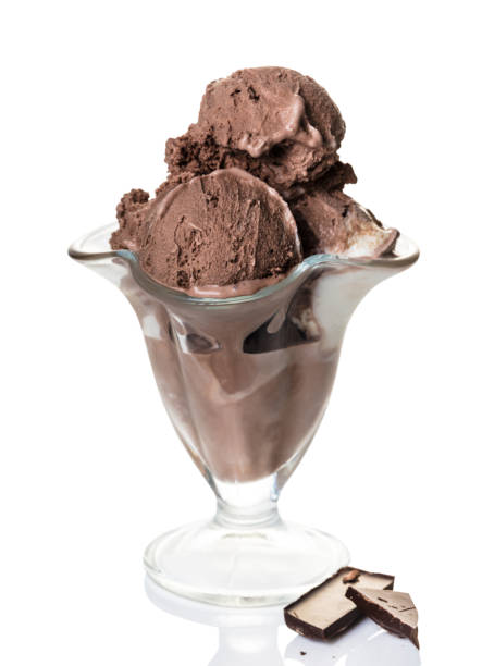 istock chocolate ice cream in a glass bowl 649355180