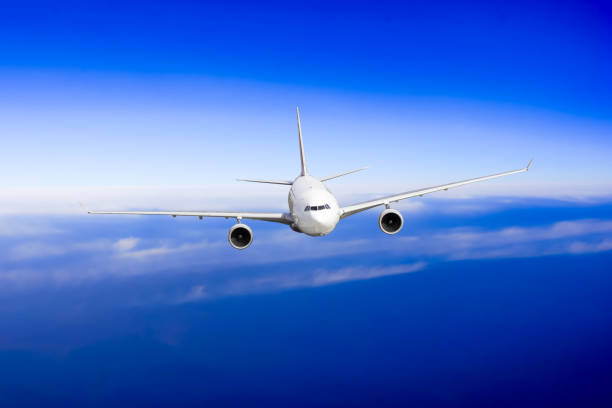 istock Airplane fly over clouds. Transportation travel concept 649366316