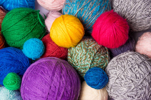 istock Yarn for knitting. colorful wool yarn balls 649367352