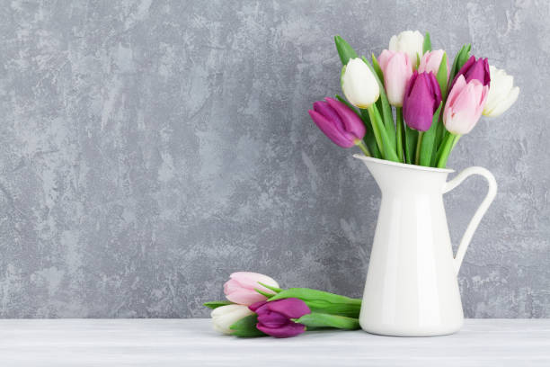 istock Colorful tulips bouquet 649369730