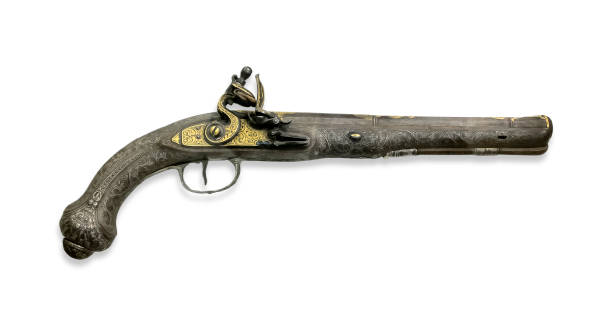 istock Antique flintlock pistol 649376286
