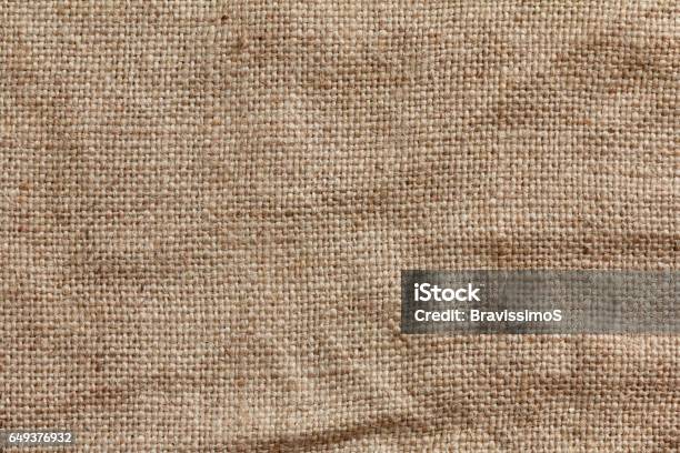 Rough Texture Of Burlap Textile Background Closeup Stock Photo - Download Image Now