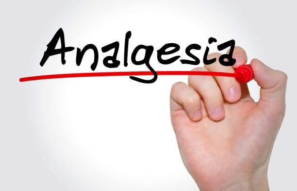 istock Hand writing inscription Analgesia with marker, concept 649380342