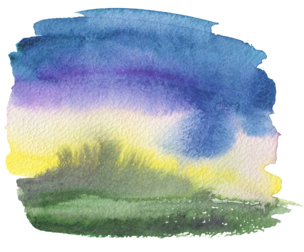 istock Abstract acrylic and watercolor painted frame. Texture paper. Isolated. 649396396