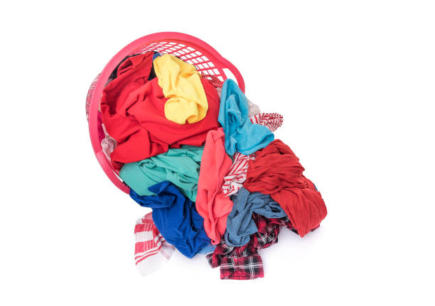 istock Basket of dirty laundry. 649410174