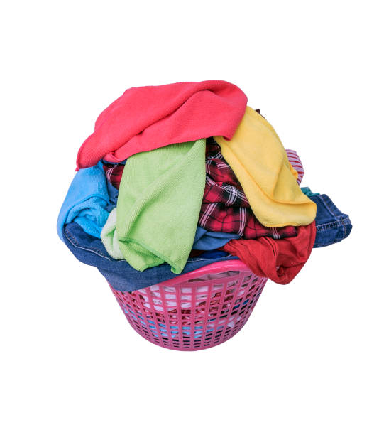 istock Basket of dirty laundry. 649417164