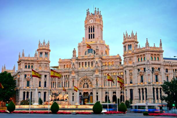 istock Plaza de Cibeles at dusk, Madrid, Spain 649430360