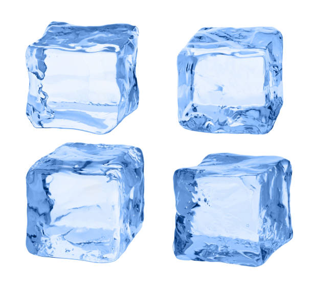 istock Cubes of ice on a white background. 649431244