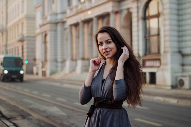istock Girl looking posing on the road 649434986