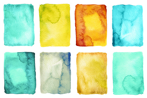 Collection of abstract watercolor painted backgrounds