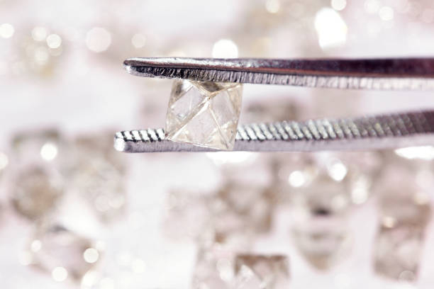 istock natural transparent diamonds in macro on white 649458090