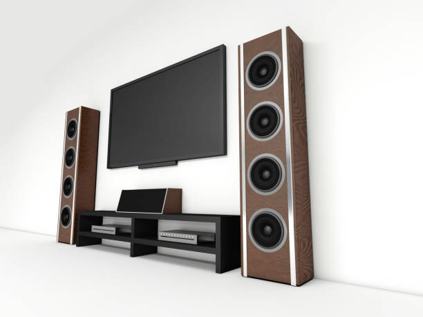 istock Modern home theater on a white background. 3D rendering 649484710