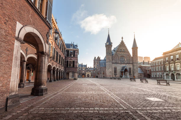 Hague Ridderzaal a great hall of The Hague part of Binnenhof palace area, popular tourist attraction, Hague (Den Haag), The Netherlands the hague photos stock pictures, royalty-free photos & images