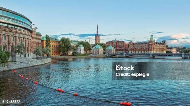 Stockholm Cityscape At Sunset Stock Photo - Download Image Now - Parliament House - Stockholm, Gamla Stan, Capital Cities