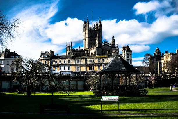 istock View on the cathedral in Bath.England. 649493326