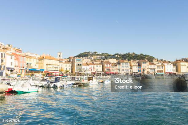 Cassis Port Day View France Stock Photo - Download Image Now - Architecture, Bay of Water, Beach