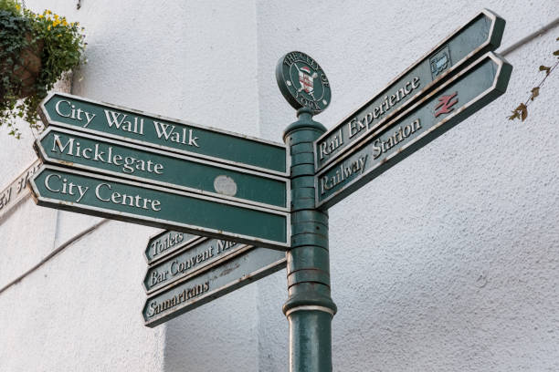 istock Directional Sign in York, United Kingdom 649514960