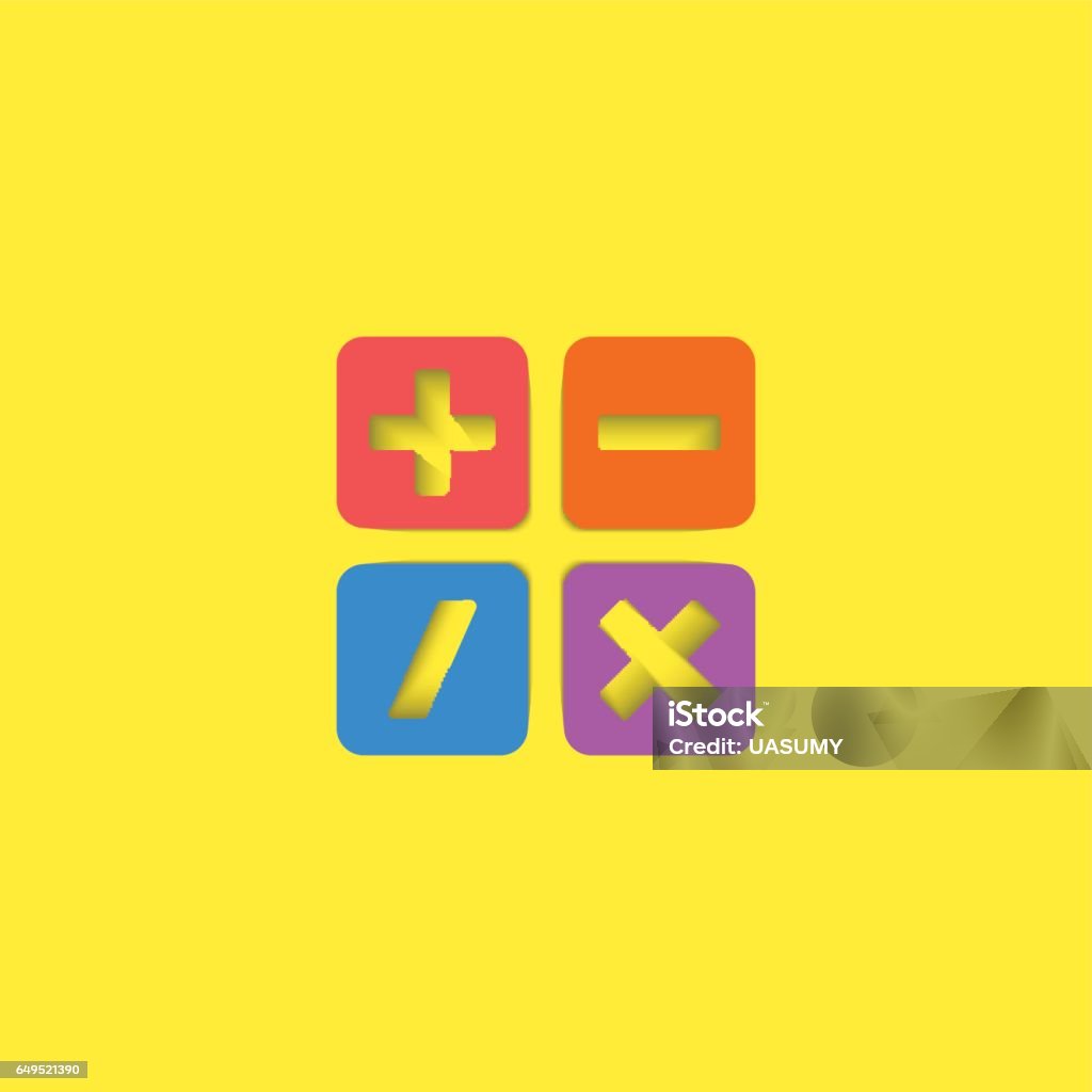 Mathematical Symbols Ui Calculator Stock Illustration - Download Image ...