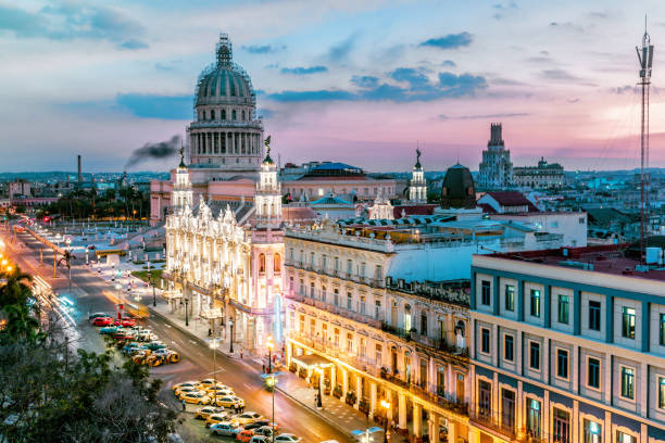 istock old Havanna citscape with Capitol at blue hour 649524242