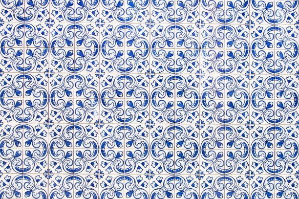 Portuguese tile house wall Portuguese tile house wall background texture close up portuguese culture photos stock pictures, royalty-free photos & images