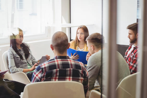 istock Creative business people in meeting room 649525512