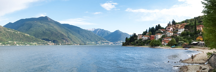 afternoon Panorama of the country overlooking Lake Como and frame the surrounding mountains.