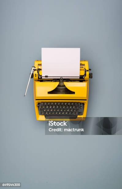 Vintage Typewriter Stock Photo - Download Image Now - Typewriter, Typing, Cut Out