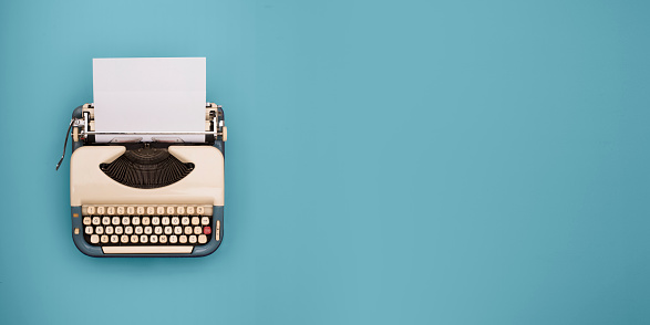 Typewriter header image with copy space