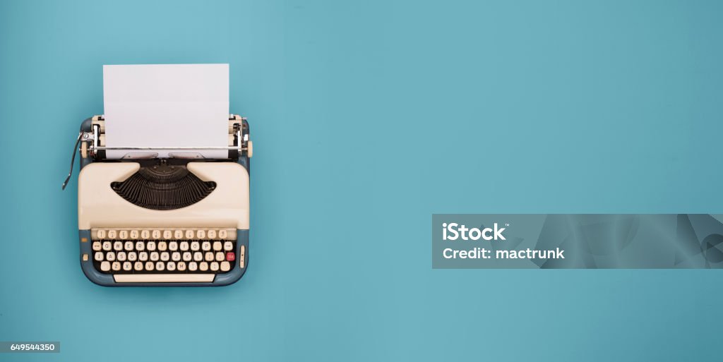Cabeçalho de máquina de escrever - Foto de stock de Máquina de datilografar royalty-free
