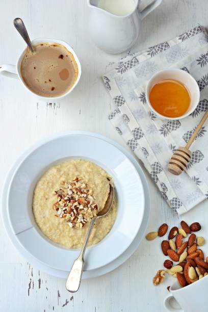 istock Oatmeal with nuts and honey 649554882