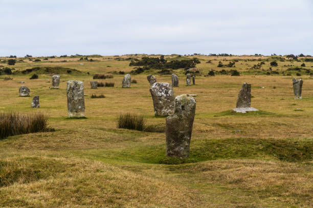 The Hurlers stone circle, Minions. - fotografia de stock