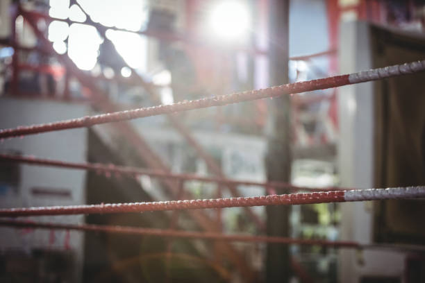 боксерский ринг в фитнес-студии - boxing ring фотографии стоковые фото и изображения