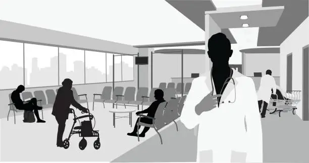 Vector illustration of Patient Waiting Room