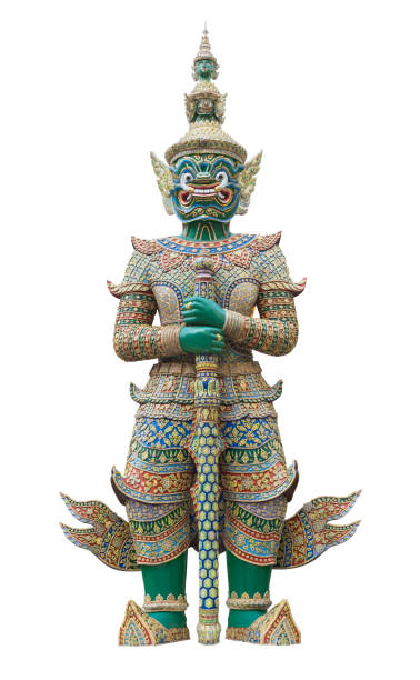 istock Giant guardian statue isolated on white background 649580938