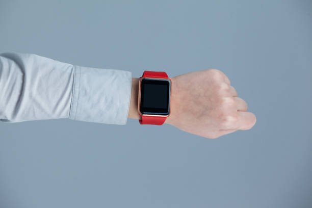 istock Woman wearing smart watch 649581120