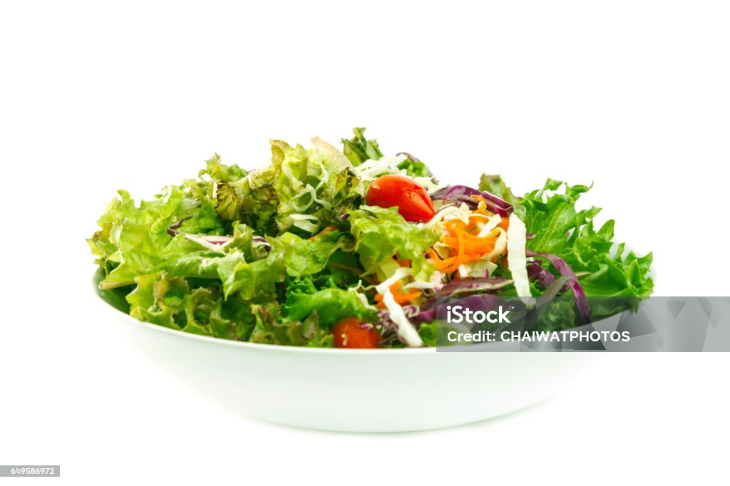 Salad Vegetable Salad Side View Stock Photo