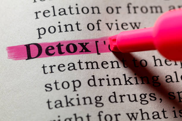 definition of detox stock photo