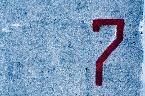istock Number seven on grungy cement wall. 649616090