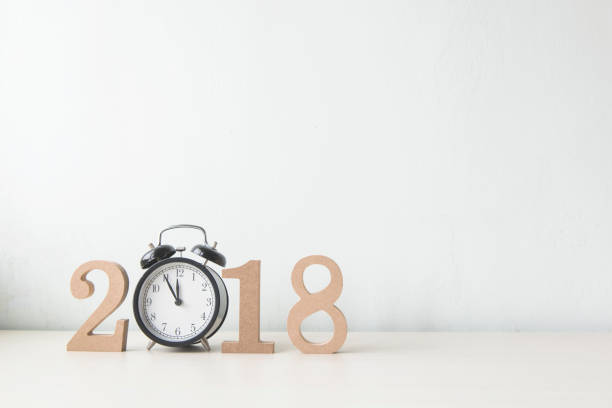istock Happy New Year 2018 on a white background 649618808